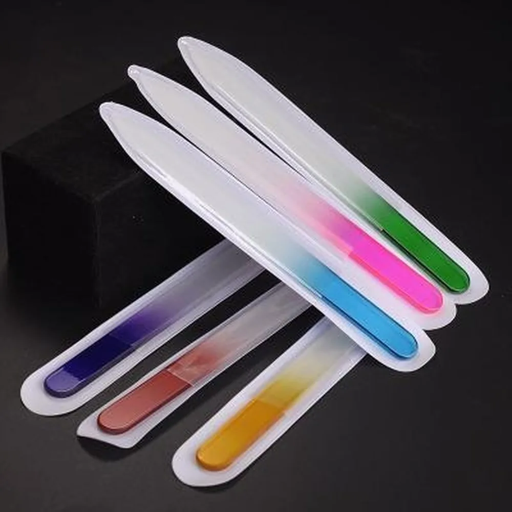 

Fashion Nail File Buffing Grit Sand Beauty Tool Durable Crystal Glass File Manicure Nail Art Tools Lime En Verre De Cristal Bulk