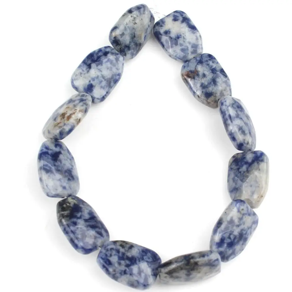 New Blue Sodalite 12*16 мм граненые бусины натуральная бирюза унакит Индия Агаты кварцевые бусины из нефрита для самостоятельного изготовления ювелирных изделий серьги шпильки браслет 7,5'' - Цвет: New Blue Sodalite