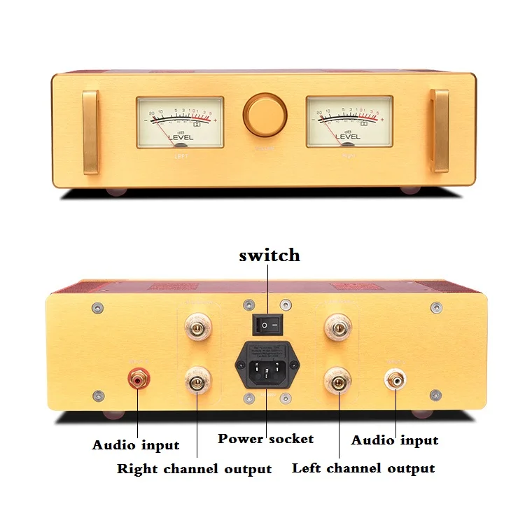 Усилитель мощности класса A золотистый обновленный чистый усилитель HIFI готовый
