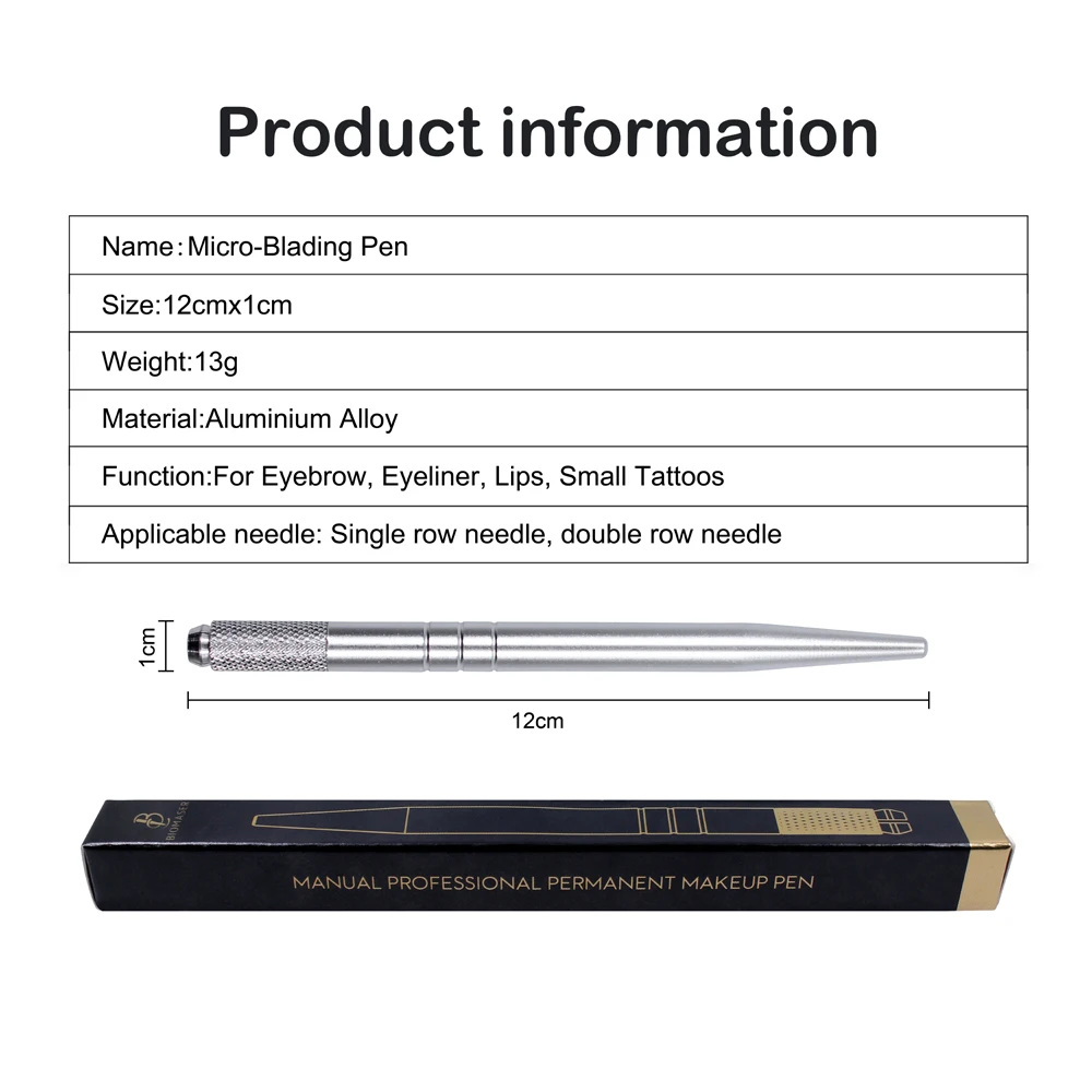 10/20 штук мануального татуажа бровей ручка облегченная ручная проводка иглы