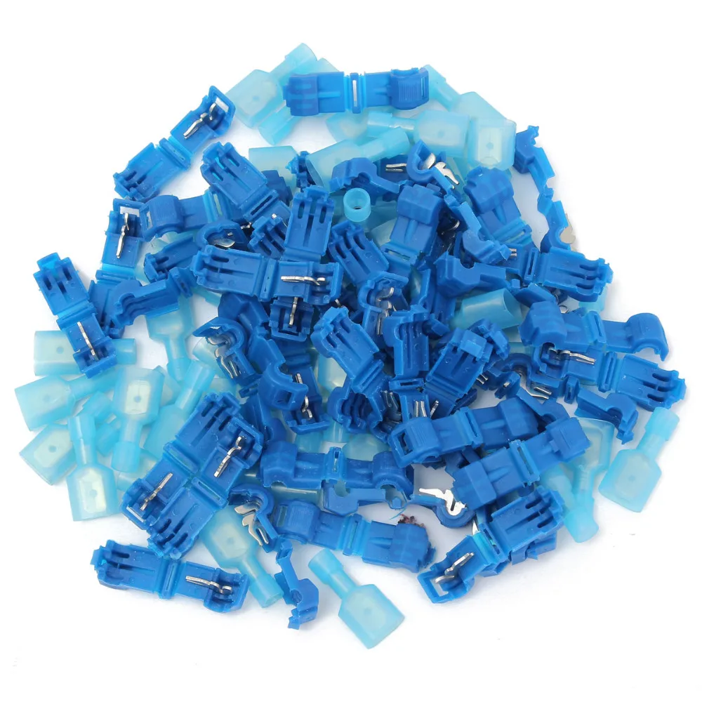 Синий Т-образный обжимной зажим L1 для быстрого сращивания проводов удобный