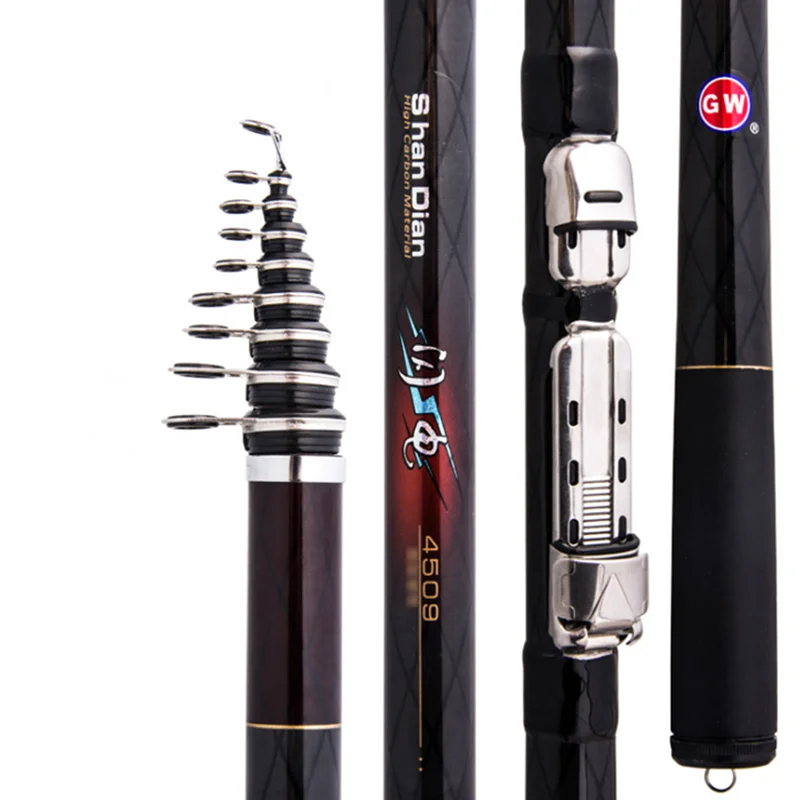 

Telescopic fishing rod rotating carp feeder carbon fiber 3.6m 4.5m 5.4m 6.3m travel card plate wheel seat portable fishing rod