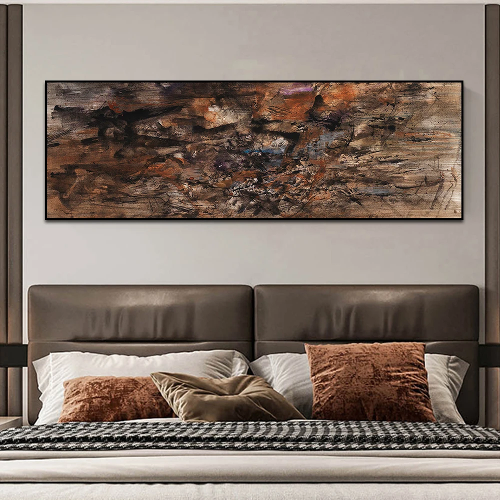 

Wood Color Abstract Wall Art Canvas Paintings Prints Vintage Scandinavian Artwork Poster Pictures Home Decor Free Shipping