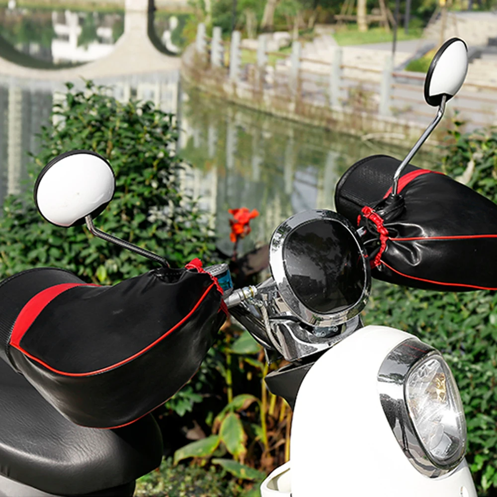 Мотоцикл скутер руль муфты водонепроницаемые зимние ручные теплые Чехлы