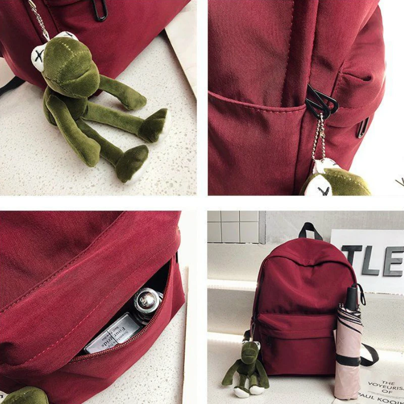 

Backpacks Women Nylon Solid All-match Simple High Quality Large Capacity Korean Style Backpack Ins Travel Bag Ulzzang Casual New