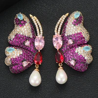 missvikki luxury elegant butterfly shape natural pearl earrings for women earrings bridal wedding party jewelry gift girl gift
