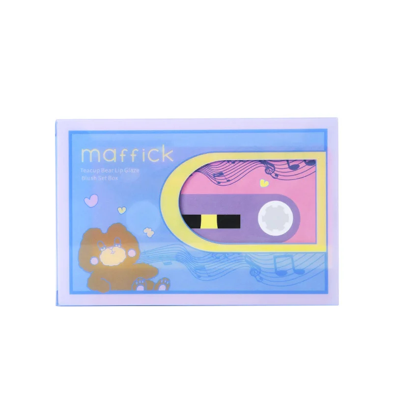 

3pcs Girlish Teacup Bear Lip Glaze Lip Gloss Blush Set Mirror Lip Glaze Moisturizing Vitality Blush Makeup Kit