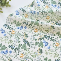 142x50cm cotton poplin branch flowers sewing fabric making shirt childrens clothing pajamas dress handmade diy cloth