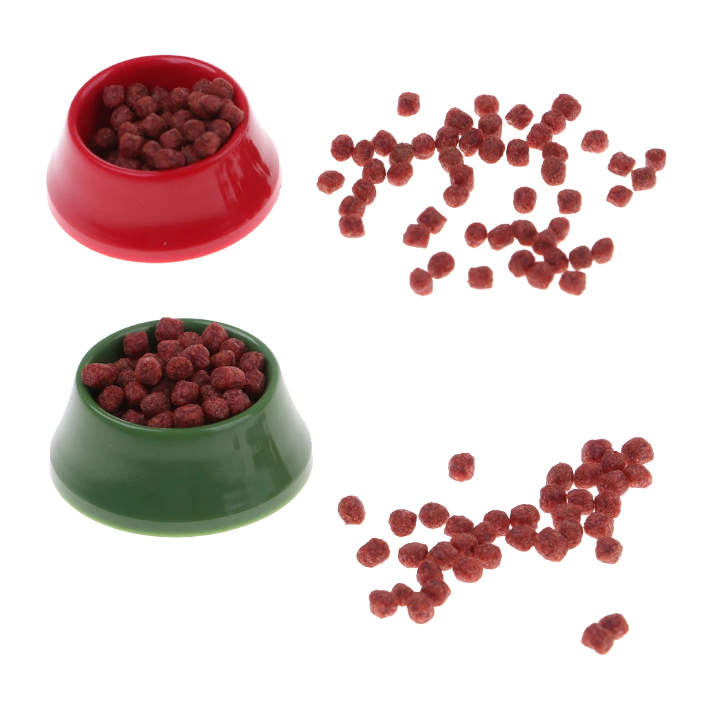 1/12 куклы миниатюрный дом щенок корм для собак на миске кухня Сад Кукольный домик