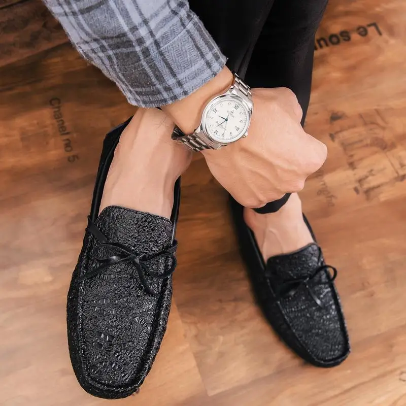 

Fashion Men Loafers Men Leather Casual Shoes outdoor breathable High Quality Adult Moccasins Men Driving Shoes Male Footwear