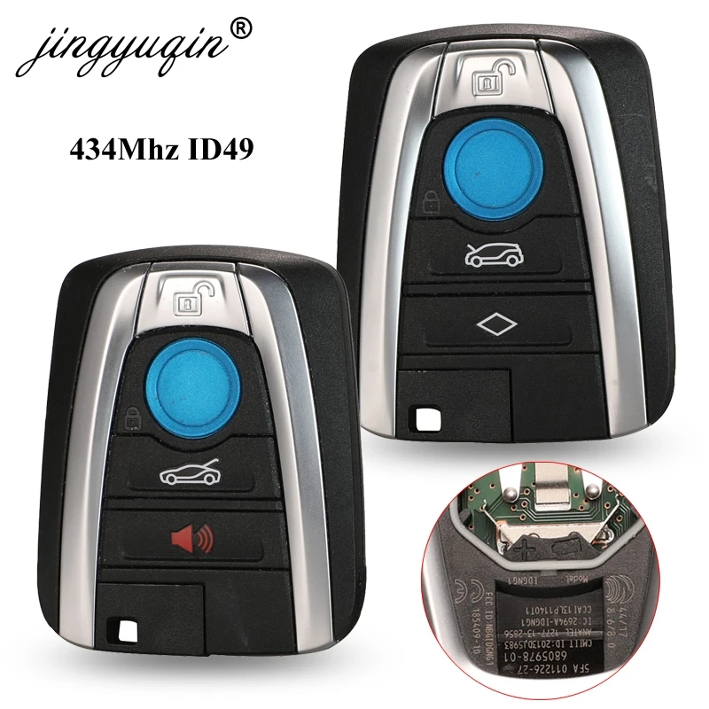 Jingyuqin оригинальный 434 МГц ID49 дистанционный Автомобильный ключ для BMW i3 i8 серии 2014