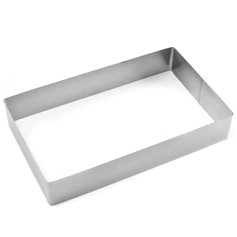 

1 Set Rectangular Stainless Steel Cake Mold & 1 Pcs 65 X 55cm Thickened Rolling Dough Pad Non-Stick Silicone Baking Mat