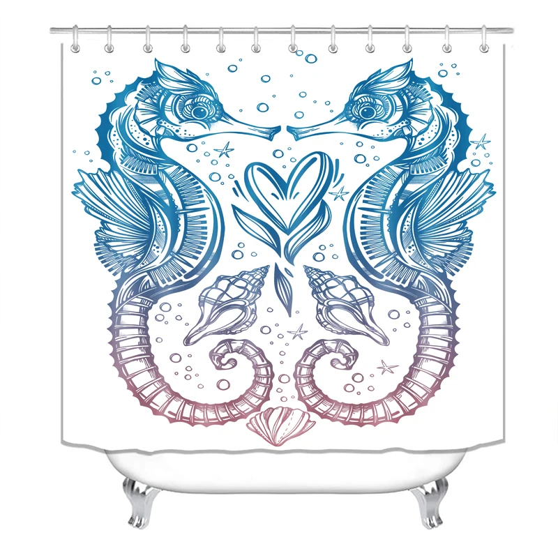 

Shower Curtain, Bathroom Curtains Accessories-Sea,Heart Shape,Decorations
