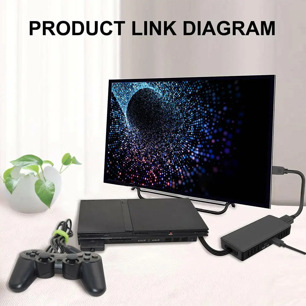 Кабель-адаптер 1080P Full HD для Sony PS2 в HDMI-совместимый работает с Playstation 2