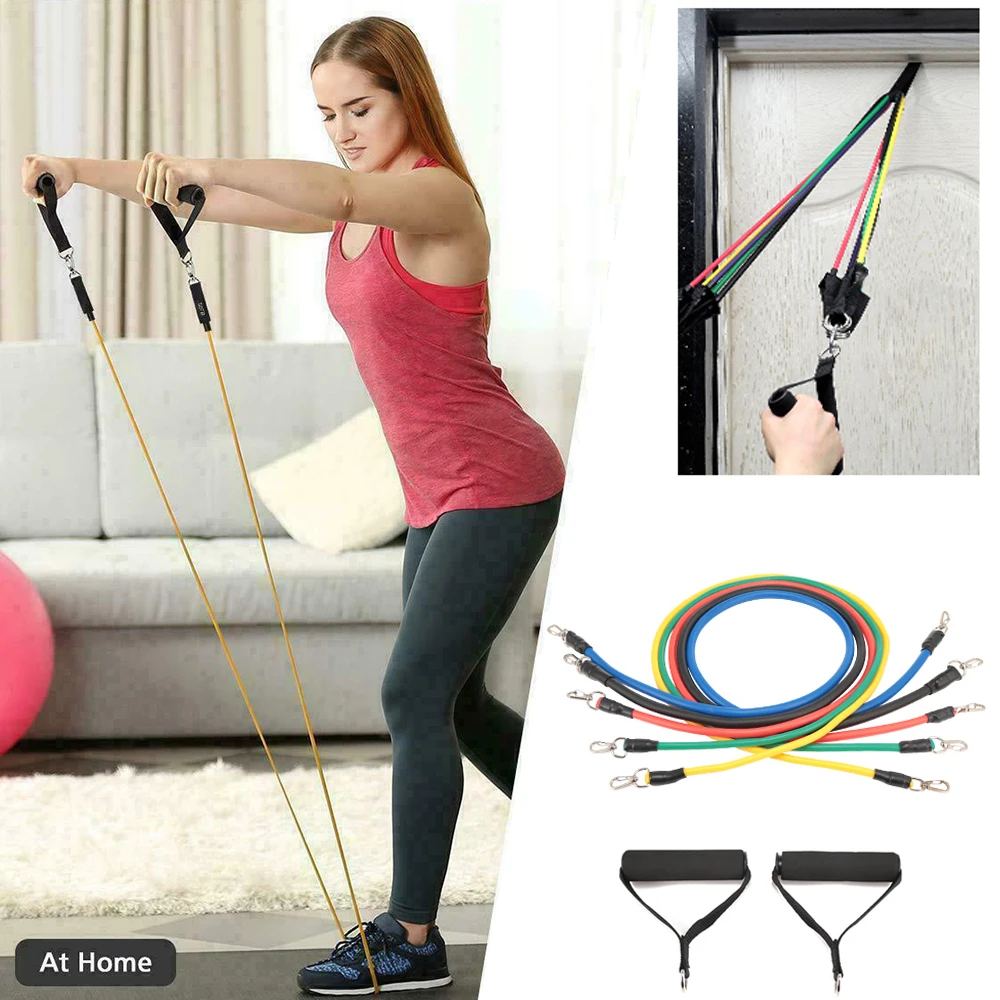 OneTwoFit 11 шт. набор эластичных лент для фитнеса резиновые ленты спортивные трубы