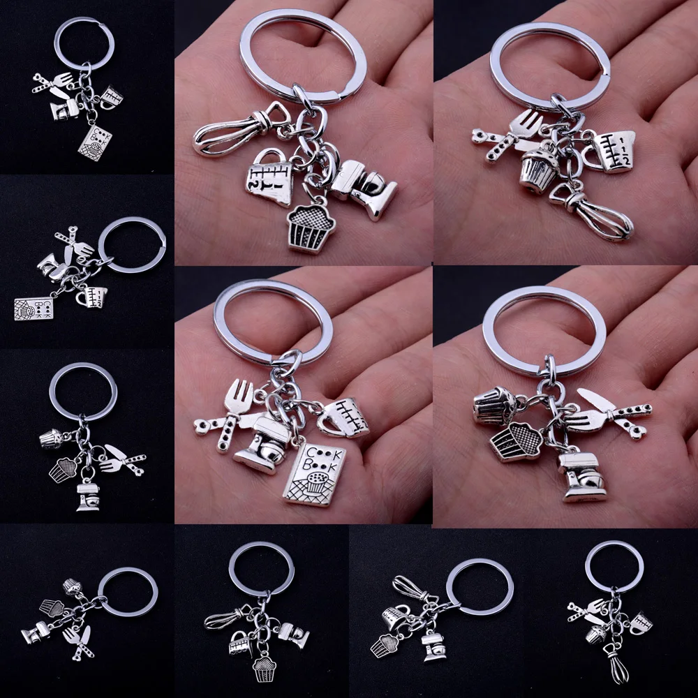 Брелки для торта мерные ложки брелки повара пекаря подарок ювелирные изделия в