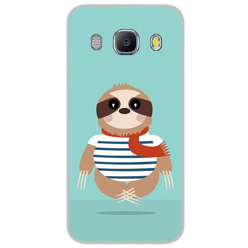 cute lazy sloth Matte Silicone Cases For Samsung galaxy J2 J4 Core J6 Plus J7 Prime Duo Max TPU Phone Case Silicon back Cover |