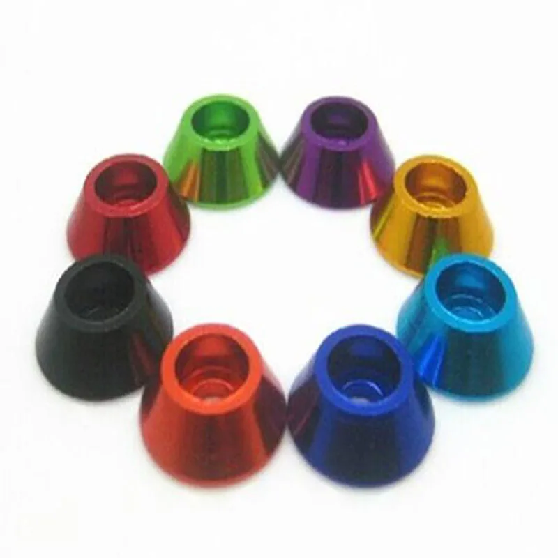 Yuenhoang 10 шт. конусная шайба цветная винтовая прокладка из алюминиевого сплава M3 M4 M5