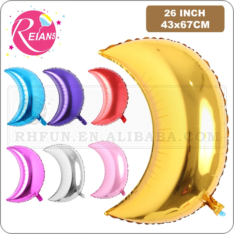 26 дюймов Большой луной фольги гелиевые шары детский душ 100 дней Дети День
