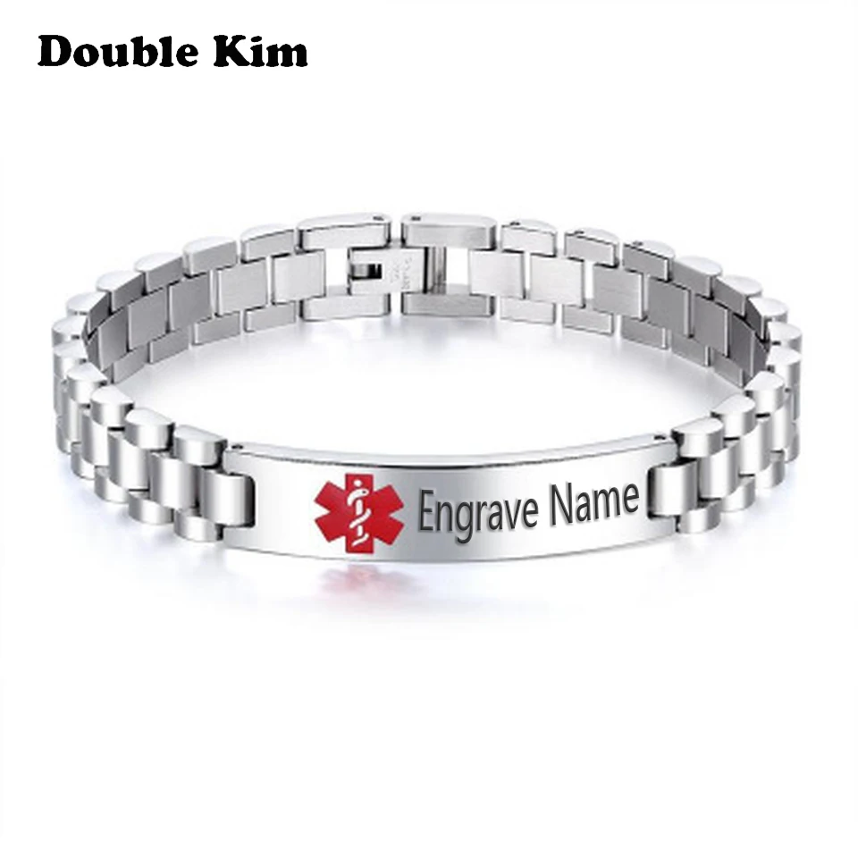 

Fashion Custom Bracelet Black Men Charm Lettering Bangle Hiphop/rock Silver Color Stainless Steel Metal Valentine's Gift Jewelry