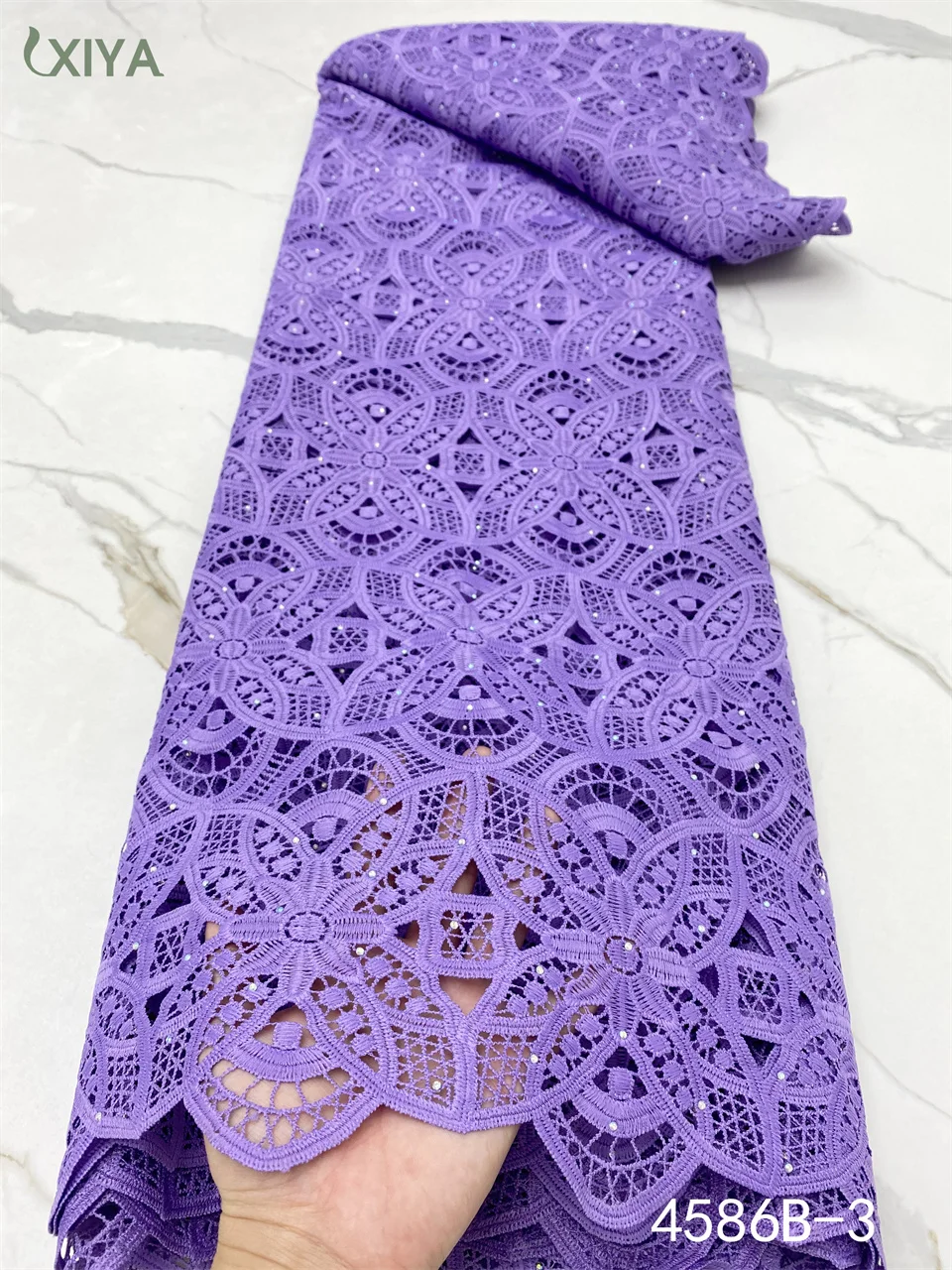 

Африканская кружевная ткань Новые поступления гипюровая кружевная ткань вышитая кружевная ткань нигерийская Водорастворимая кружевная т...