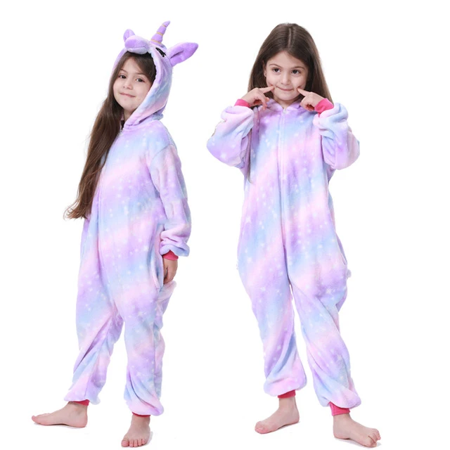 Fish scale Unicorn 2 Пижама детская кигуруми для детей кингуруми Костюм для детей; Пижама с единорогом; зимняя одежда для мальчиков и девочек; комбинезон с животными; детская одежда для сна; теплый фланелевый комбинезон - Цвет: Fish scale Unicorn 2