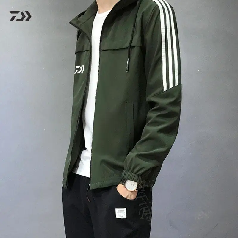 

Daiwa Fishing Clothing Autumn Winter Warm Casual Fleece Hoodie Fishing Wear Full Sleeve Solid Fitness Zipper Outdoor Sportswear