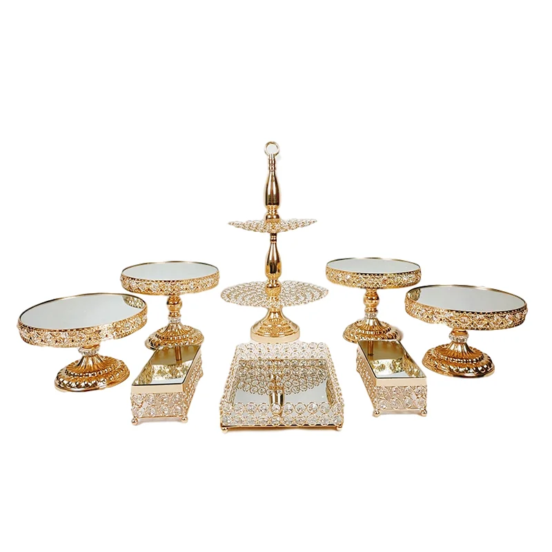 

9pcs/lot dessert table decoration / display stand set / wedding cake set table / wooden snack tray