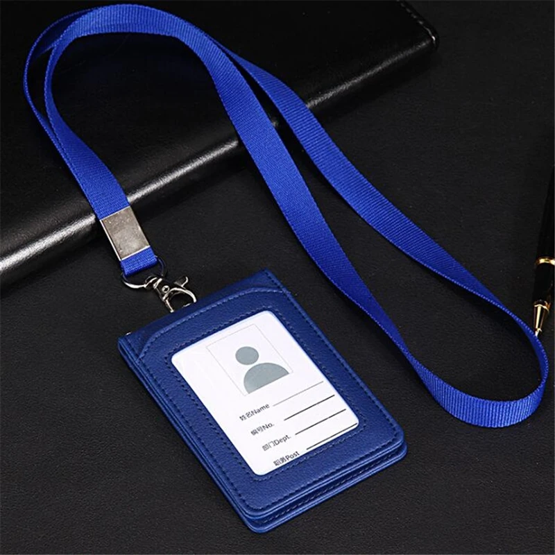 

Fashion Neck Belt Supplies Neutral 11 Dress With Lanyard Badge Fixed Simple Office Credit Pu Box No Zipper Keychain
