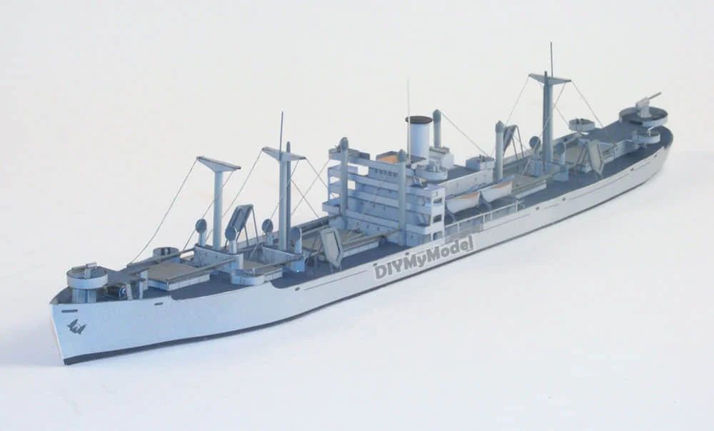 DIYMyModeIMexico-rompecabezas de juguete hecho a mano, modelo Victory 1:400, barco de transporte Shengli, bricolaje, artesanal, papel, juguete, regalo, utillaje de pel&iacute;cula-1