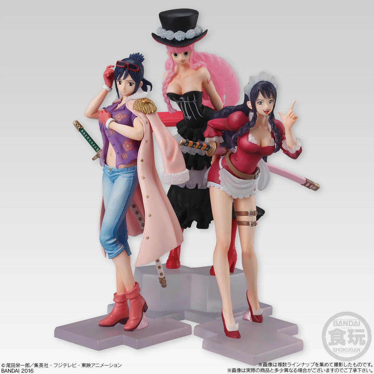 

BANDAI One Piece Action Figure Ex Cashapou Candytoy STYLING Three Girls Dasqi Perona BABY5 Rare Model Toys