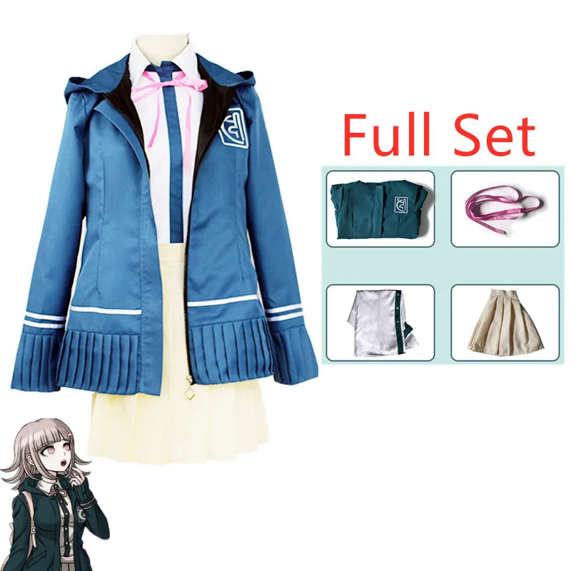 Супер Danganronpa 2 Nanami ChiaKi Женский костюм для косплея Форма аксессуары Хэллоуина