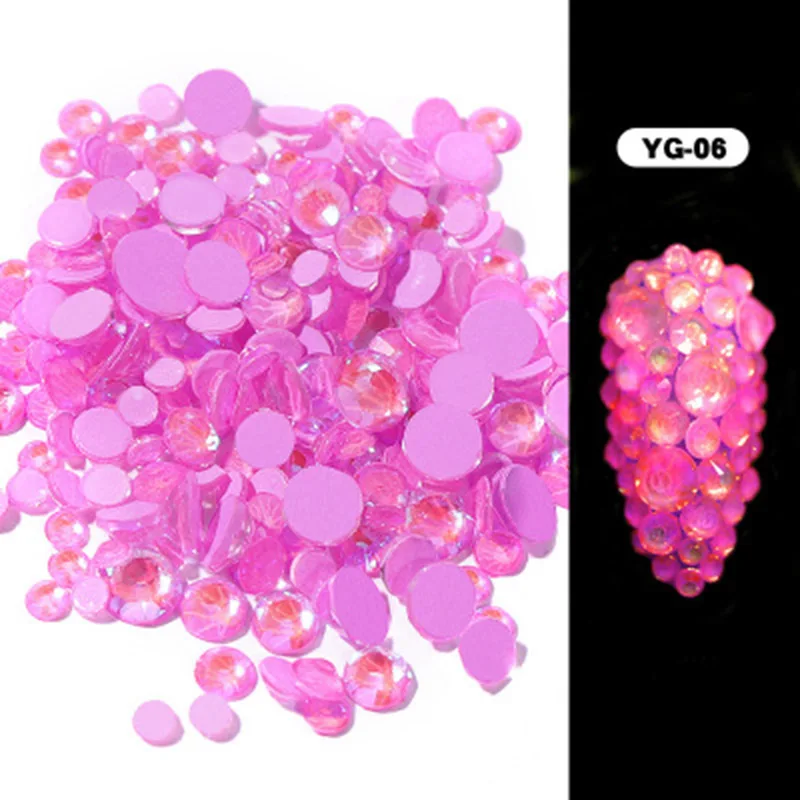 

Nail Art Rhinestone Decorations 3D Glitter Diamond Art Nail Flat Luminous Crystal Jewellery Ornament Glow in Dark SK88