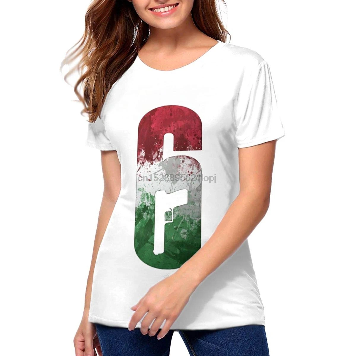 Женские футболки Rainbow Six Siege Slim Fit Футболка с принтом блузка короткий рукав |