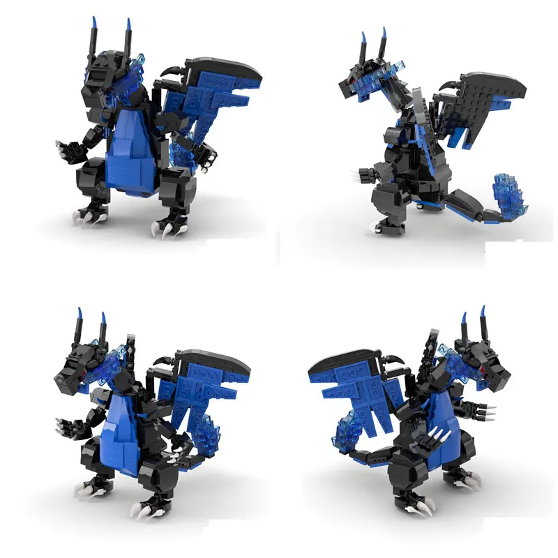 

430PCS Charizard X Building Blocks Toys For Children Action Figure Model Kids Toy Original Design Assembling Bricks Toy