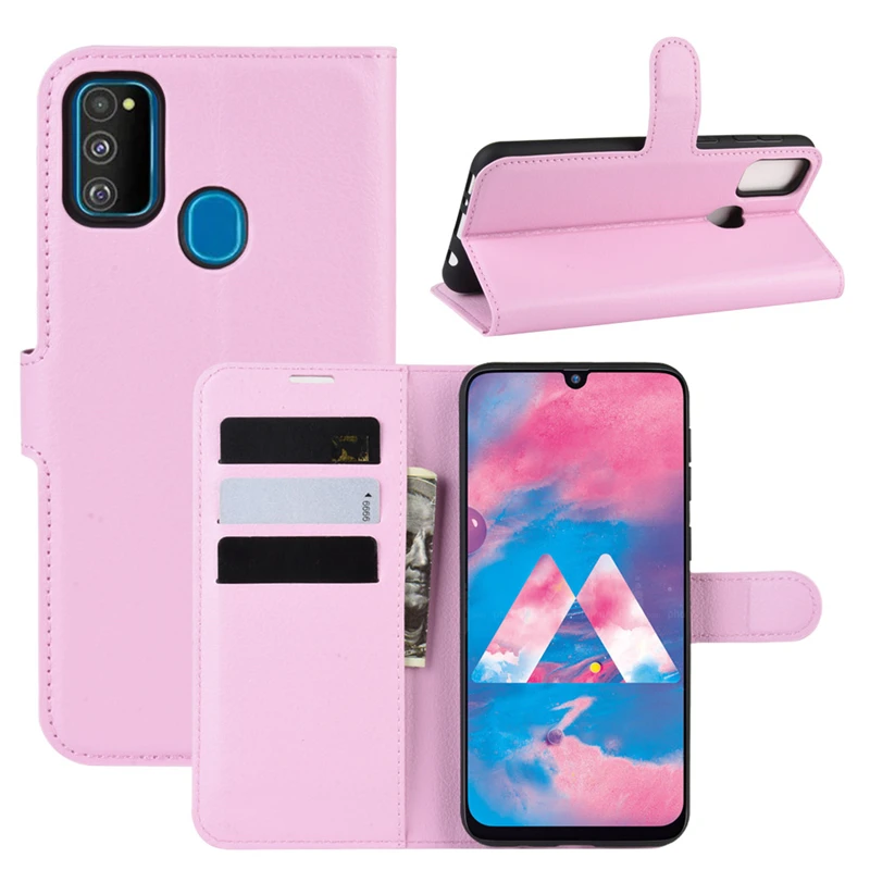 Pink Для samsung M30s Чехол Флип Роскошный кошелек ПУ мешки кожаные для телефона для samsung Galaxy M30s M 30S SM-M307F M307 M307F задняя крышка - Цвет: Pink