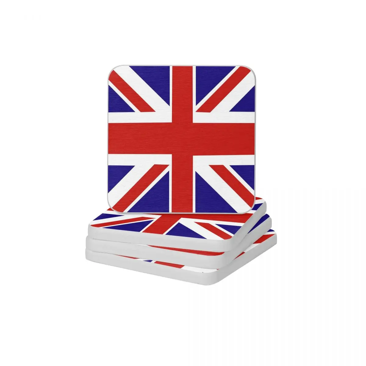 

Диатомитная квадратная круглая подставка Union Jack Защита от плесени Коврик для мыла и зубной щетки 10x10 см