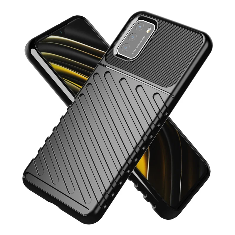 For Cover Xiaomi Poco M3 Case For Poco M3 Coque Silicone Armor Soft TPU Shockprook Phone Bumper Cover For Xiaomi Poco M3 Fundas
