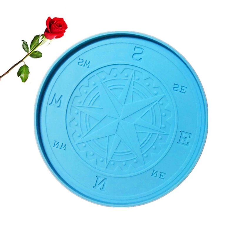 

Silicone Jewelry Tray Epoxy Resin Casting Mold Teapot Mat Tray Mold Compass Jewelry Making Mold Home Decoration