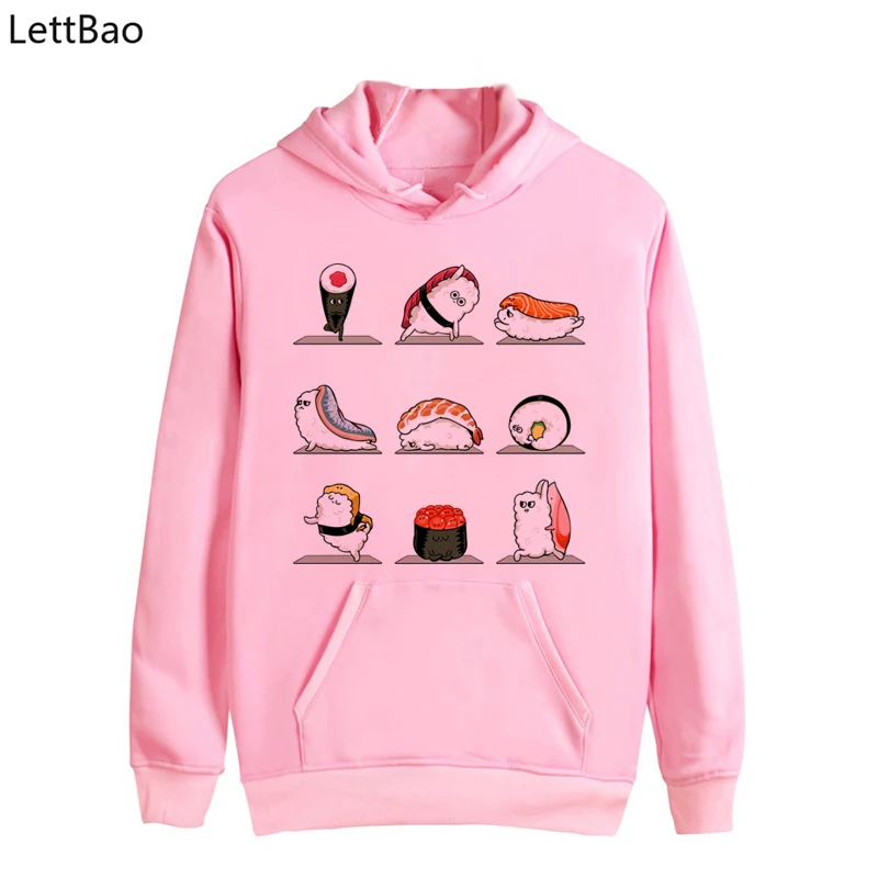 pink Sushi интересные действия новые женские толстовки Харадзюку корейская мода печать Kawaii Толстовка - Цвет: pink