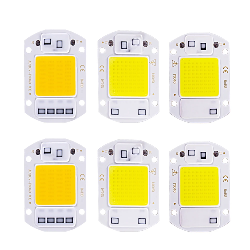 

Светодиодный чип переменного тока 220 В, 20 Вт, 30 Вт, 50 Вт, монолитный блок светодиодов, лампы с интеллектуальной интегральной схемой без драйве...