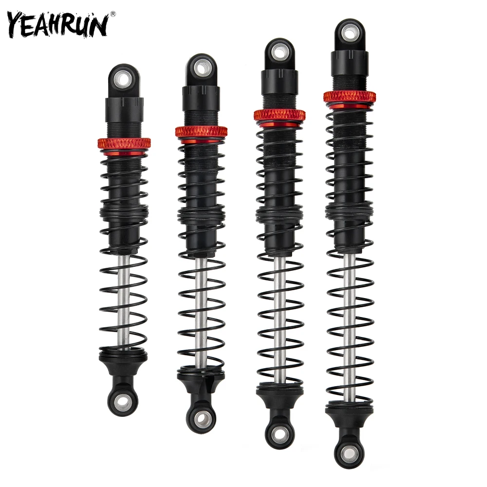 

YEAHRUN 4Pcs Metal Shock Absorber 90/100/110/120mm Oil Damper For 1/10 Axial SCX10 90046 TRX4 D90 Wraith RC Crawler Car