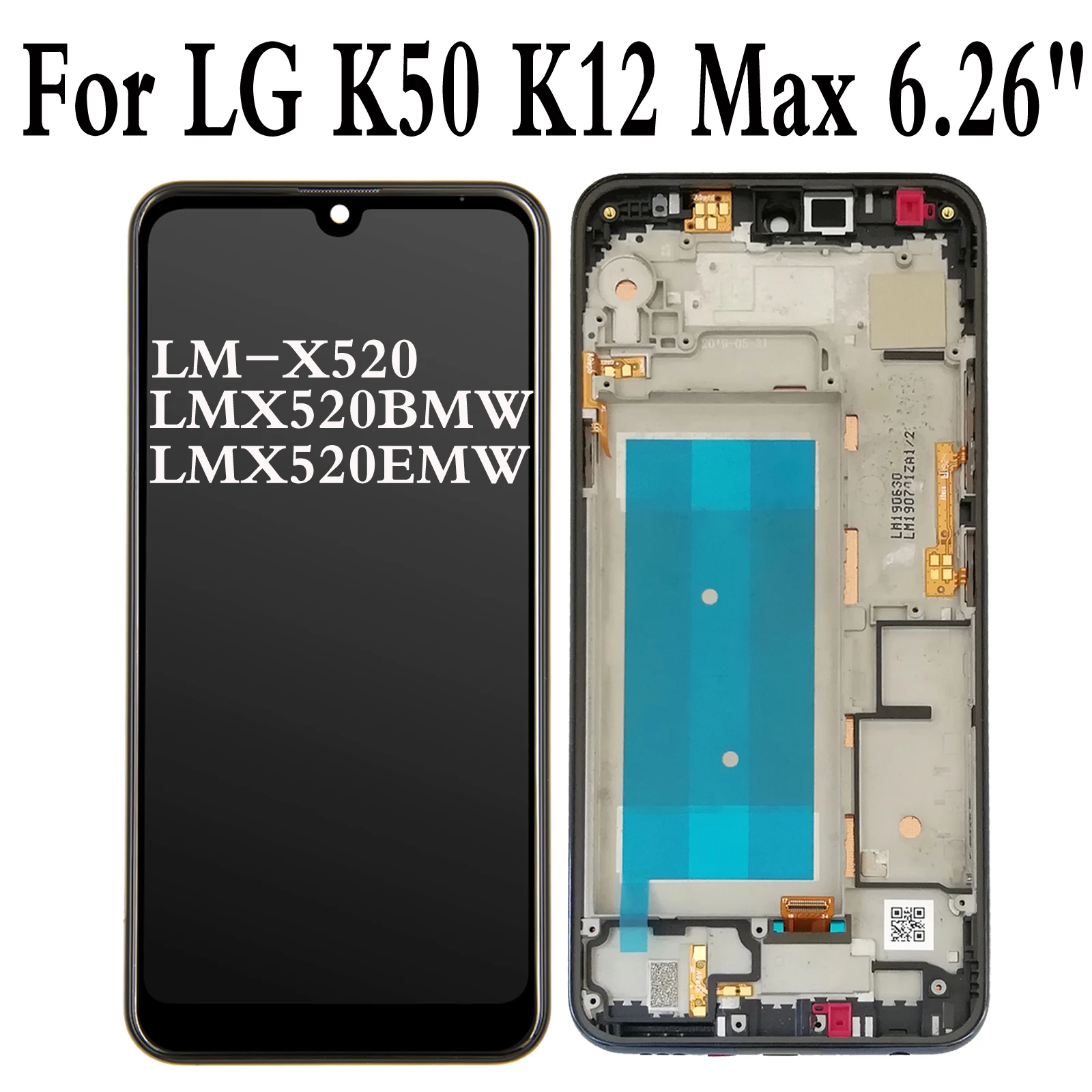 Оригинальный Для LG K50 K12 Max LM-X520 LMX520BMW LMX520EMW ЖК-дисплей сенсорный экран