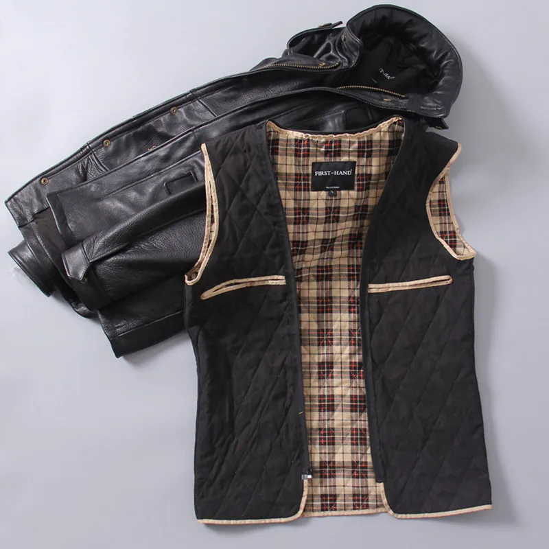 Мужская кожаная куртка в стиле милитари черная длинная зимняя из натуральной