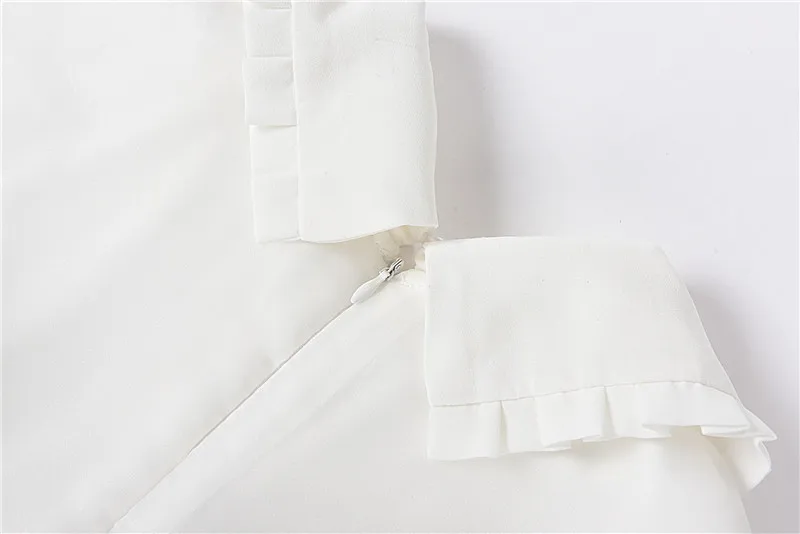 

Miu Fairy Dress White Peter Pan Collar Light Cooked Style Dress Summer