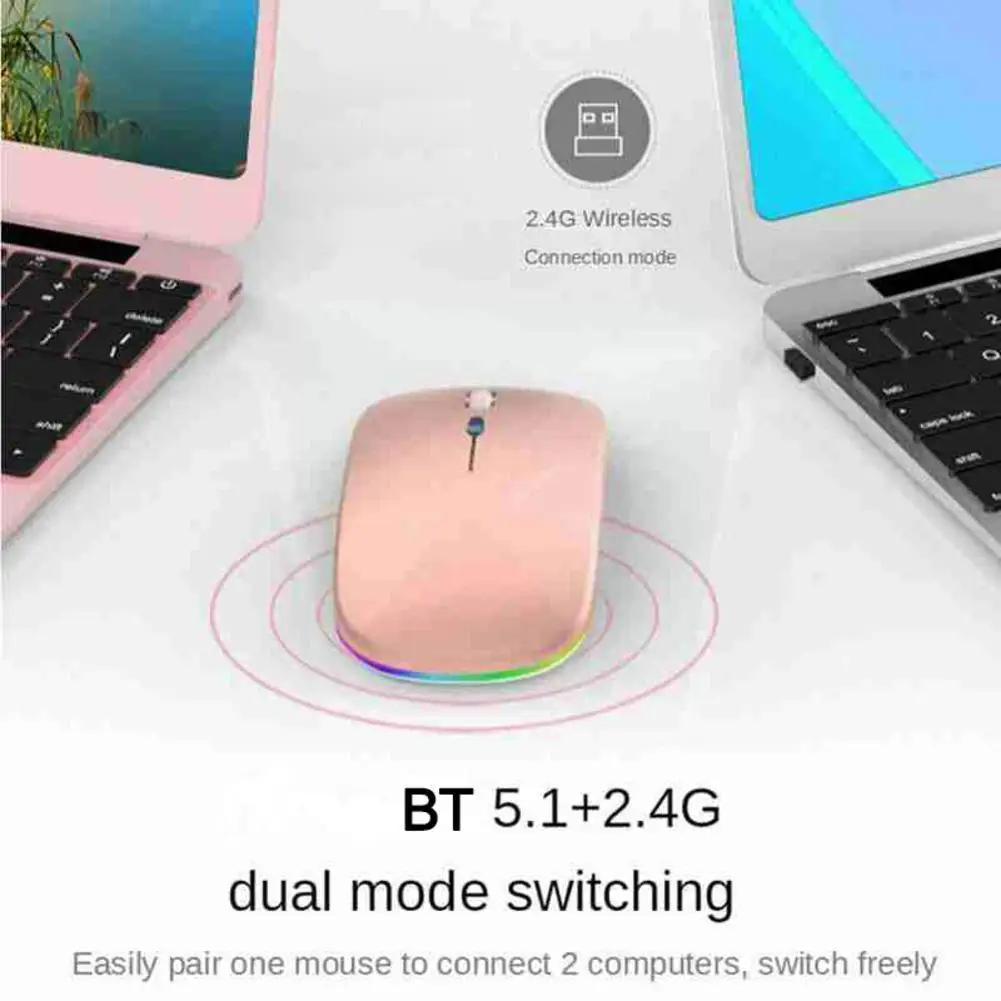 Беспроводная Bluetooth-мышь перезаряжаемая эргономичная мышь mi c бесшумная
