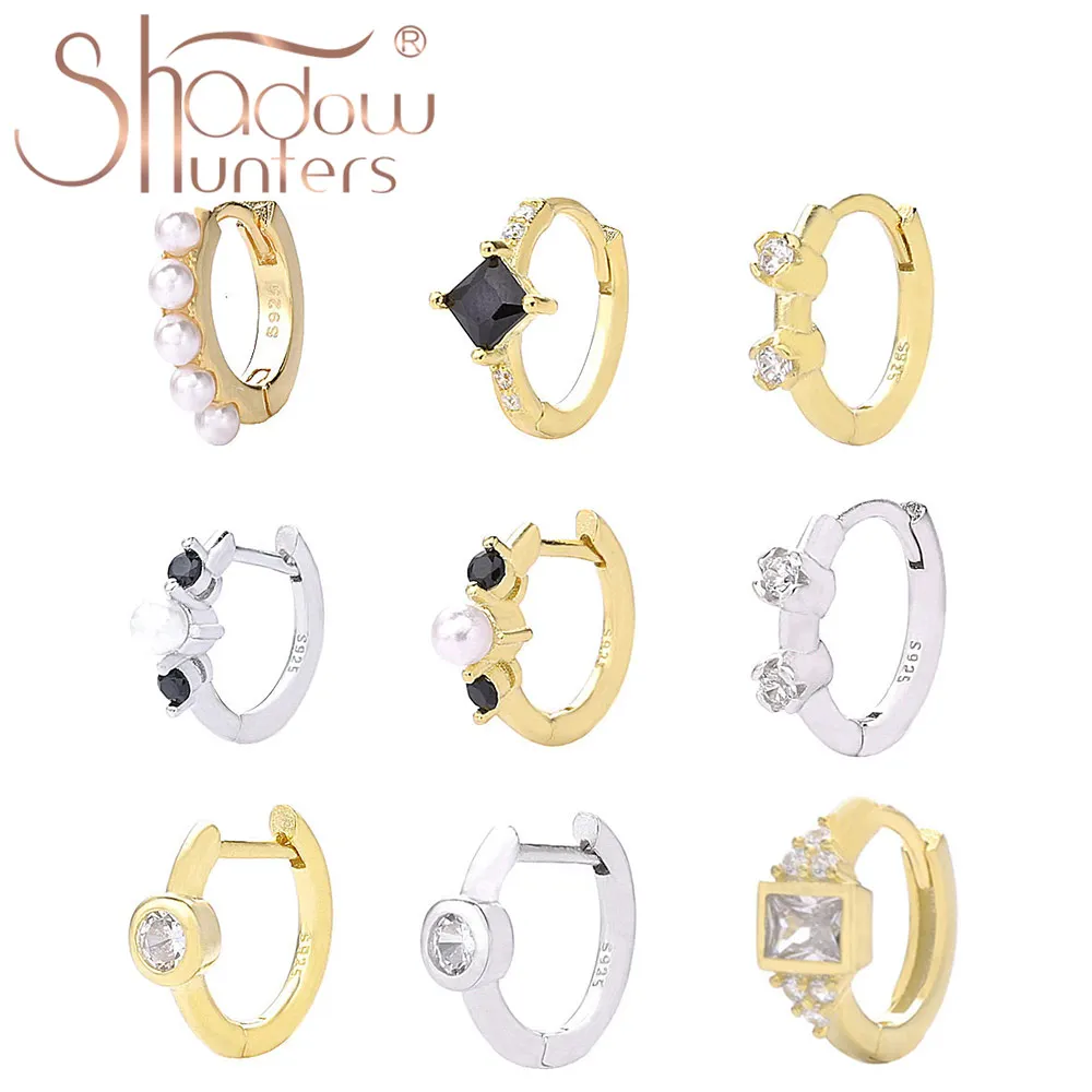 SHADOWHUNTERS подлинный обруч из стерлингового серебра 925 пробы серьги Huggie Femme серебро