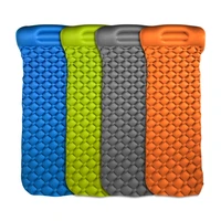 outdoor sleeping pad camping inflatable mattress with pillows travel mat folding bed ultralight air cushion hiking trekking