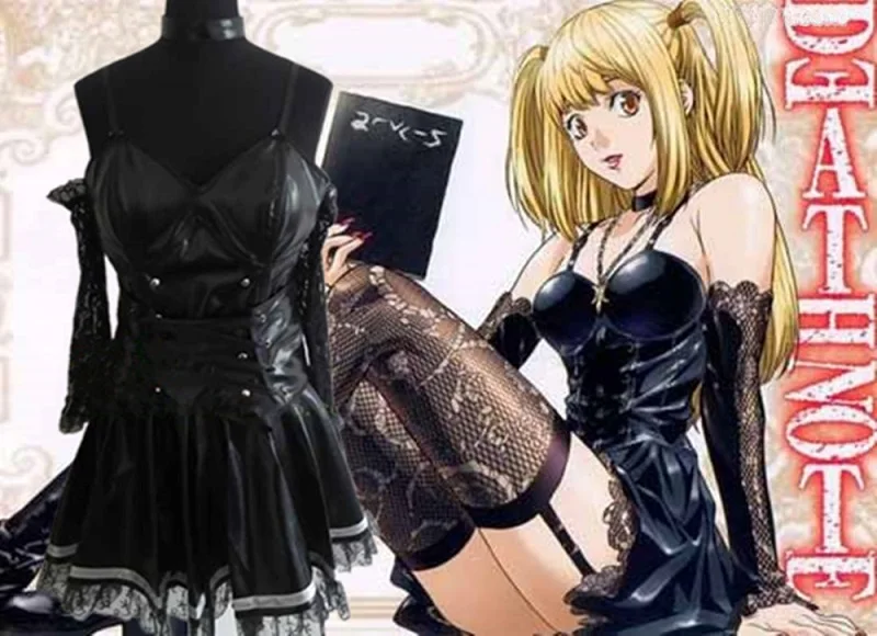 Death Note Misa Amane имитация кожи сексуальные топы без рукавов кружевное платье