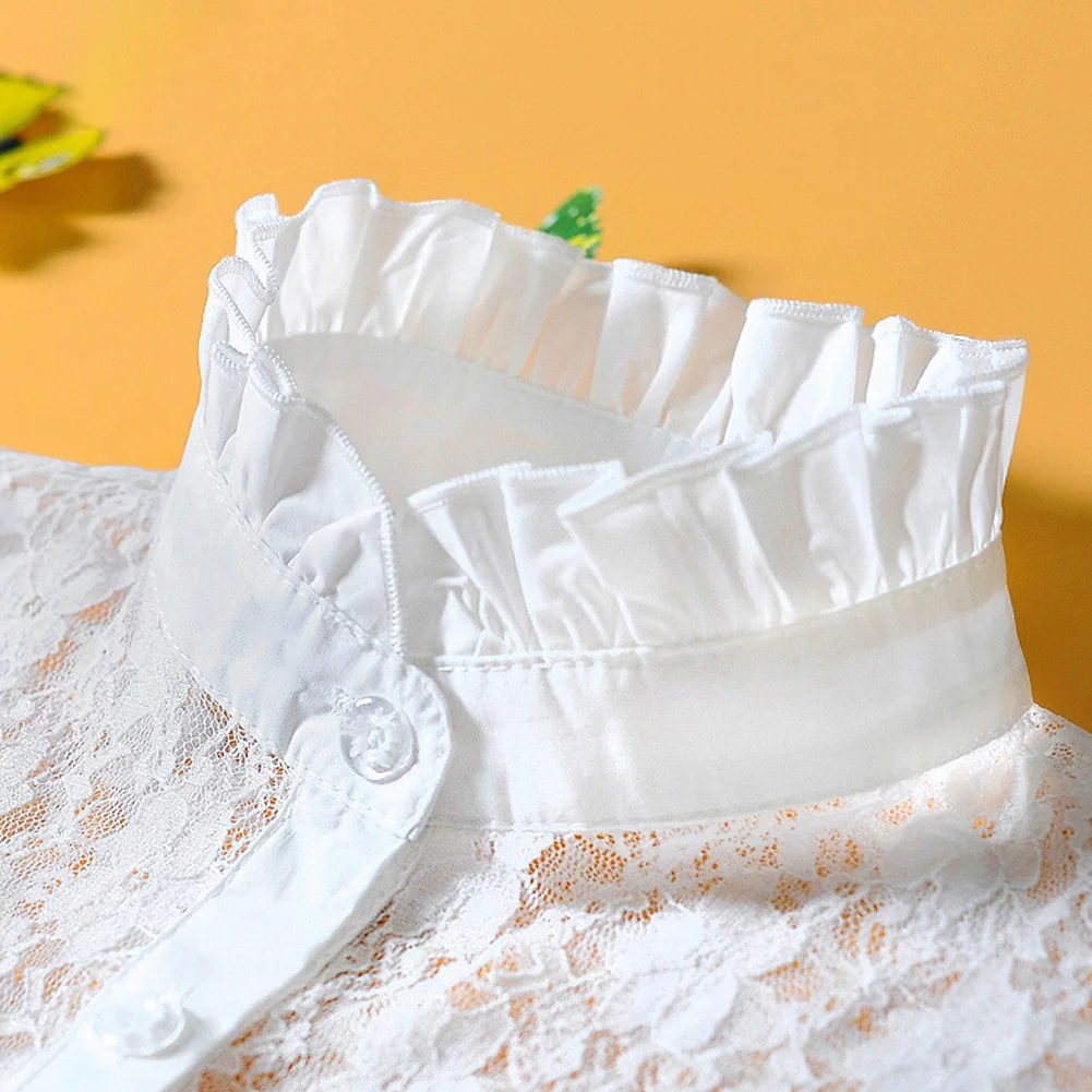 

2pcs Clothing Accessories Party Elastic Choker Women False Collar Fashion Detachable For Blouse Lace Half Shirt Button Down